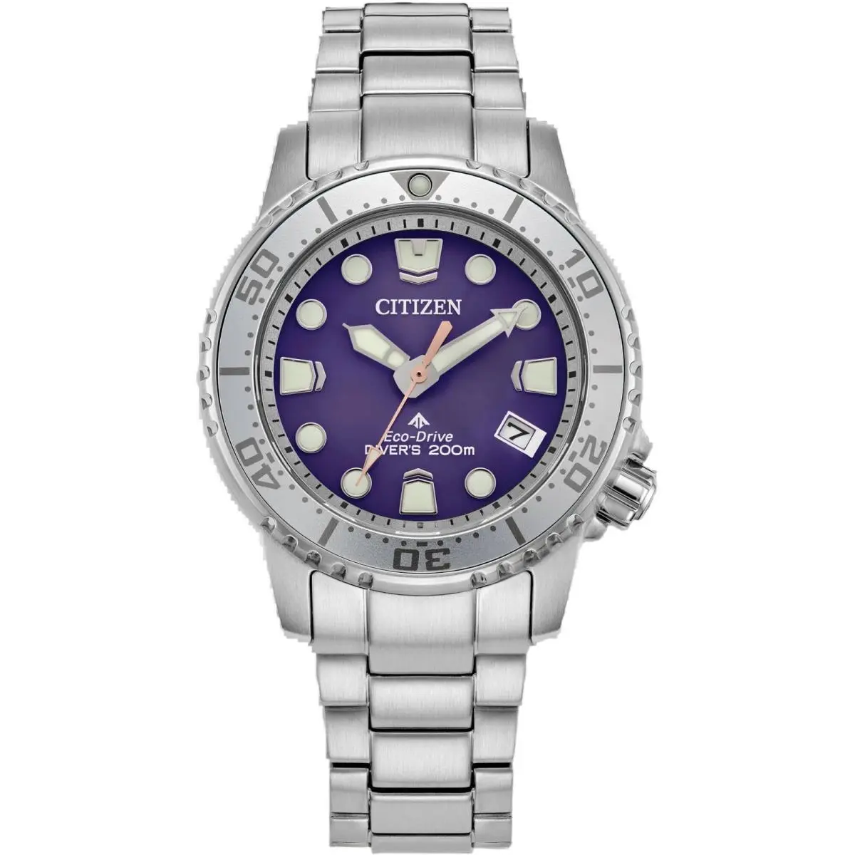 Citizen Women`s Watch Promaster Dive Eco-drive Purple Dial Bracelet EO2027-50X