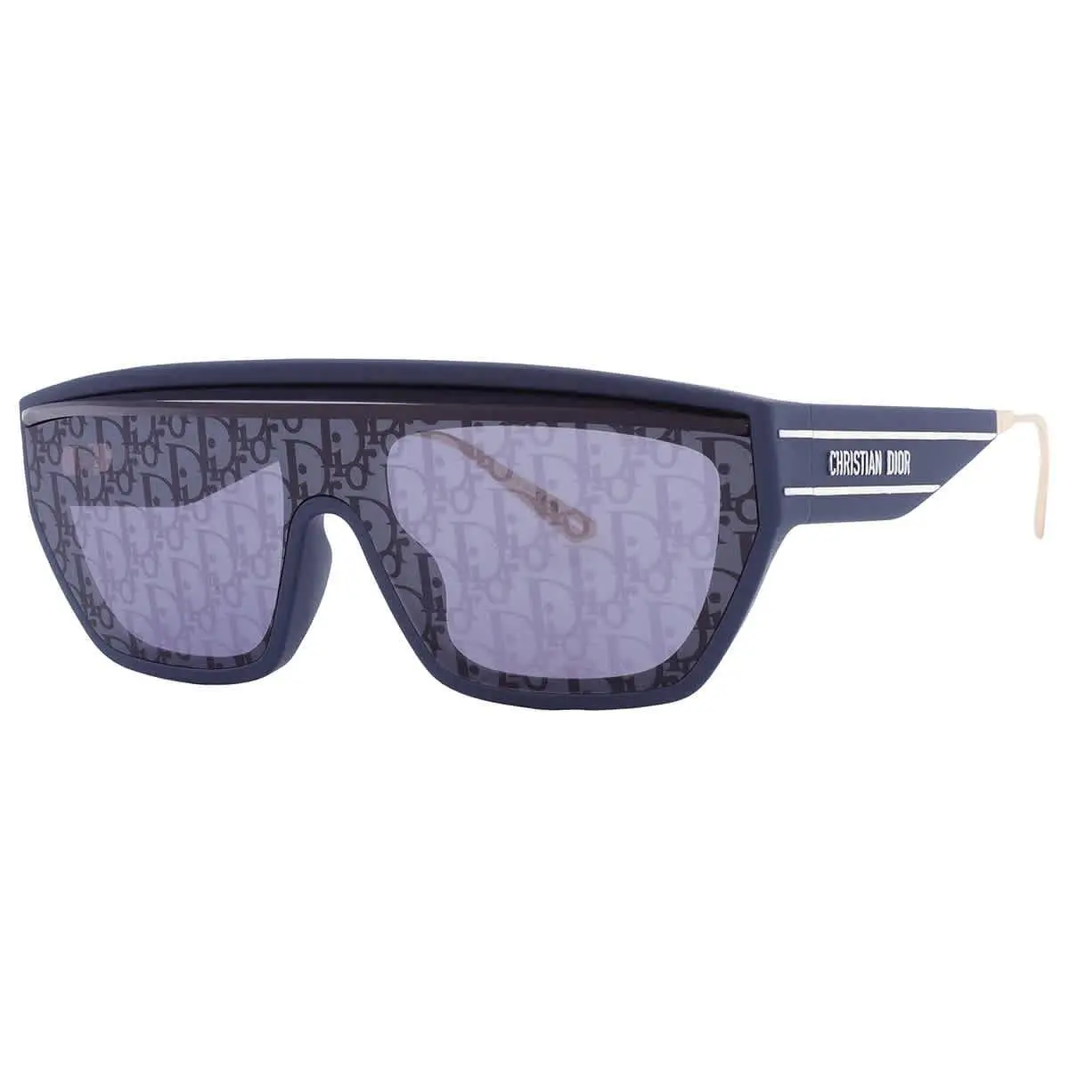Dior Diorclub M7U Blue Logo Shield Sunglasses CD40152U 91X141 CD40152U 91X141 - Blue, Frame: Blue, Lens: Blue