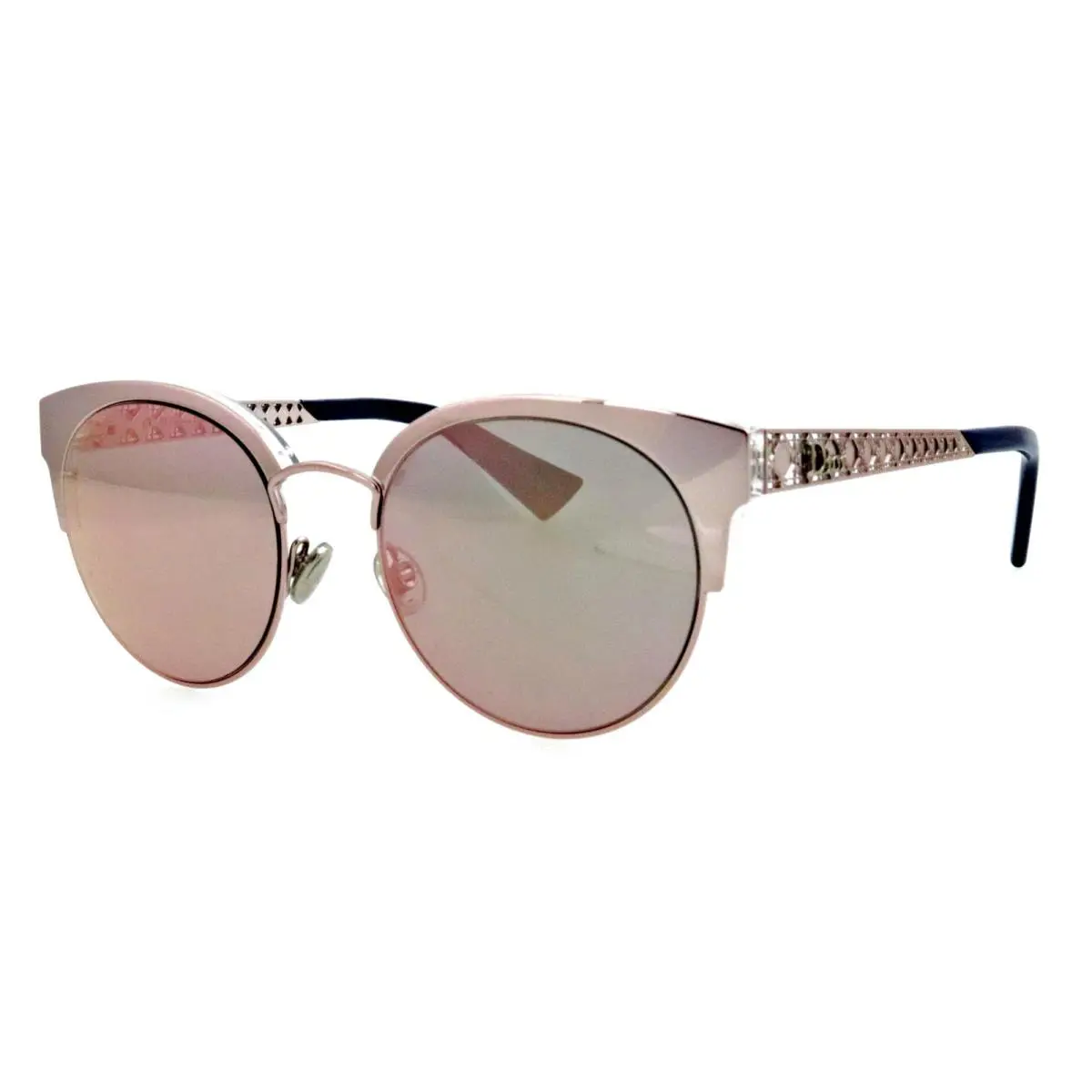 Christian  amamini S8R0J 50mm Pink Chrome Cat Eye Sunglasses Italy by Dior