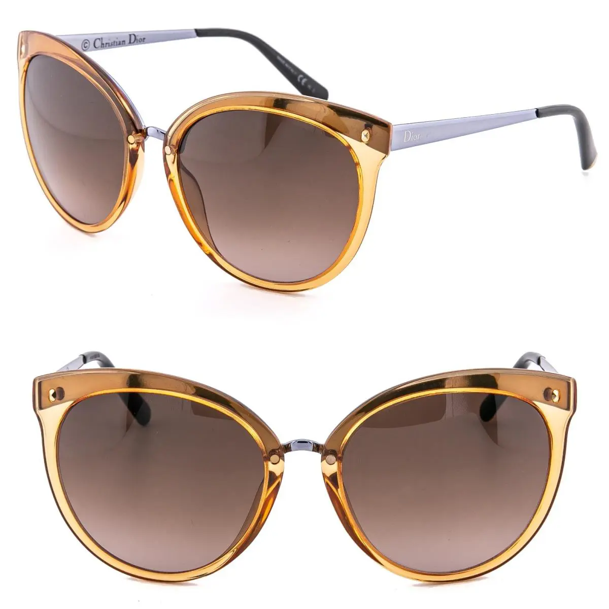 Christian  Frozen 1 Transparent Orange Lilac Butterfly Sunglasses FROZEN1 by Dior