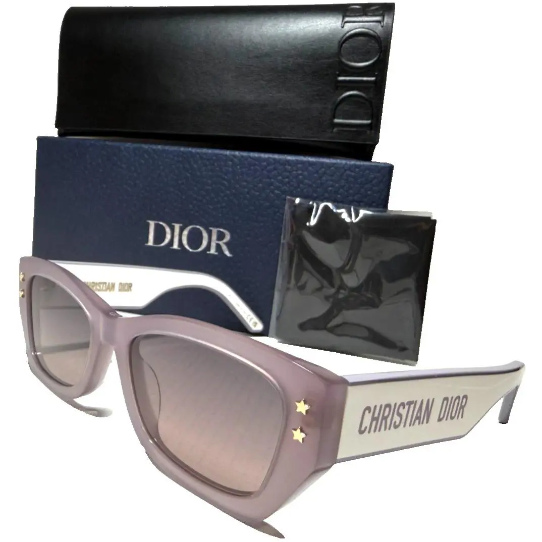 Christian Diorpacific S2U 62G1 Lavander/pink Gradient Lens Sunglasses 53-17 - Frame: TRANSPARENT LAVANDER WITH WHITE TEMPLES, Lens: PINK GRADIENT