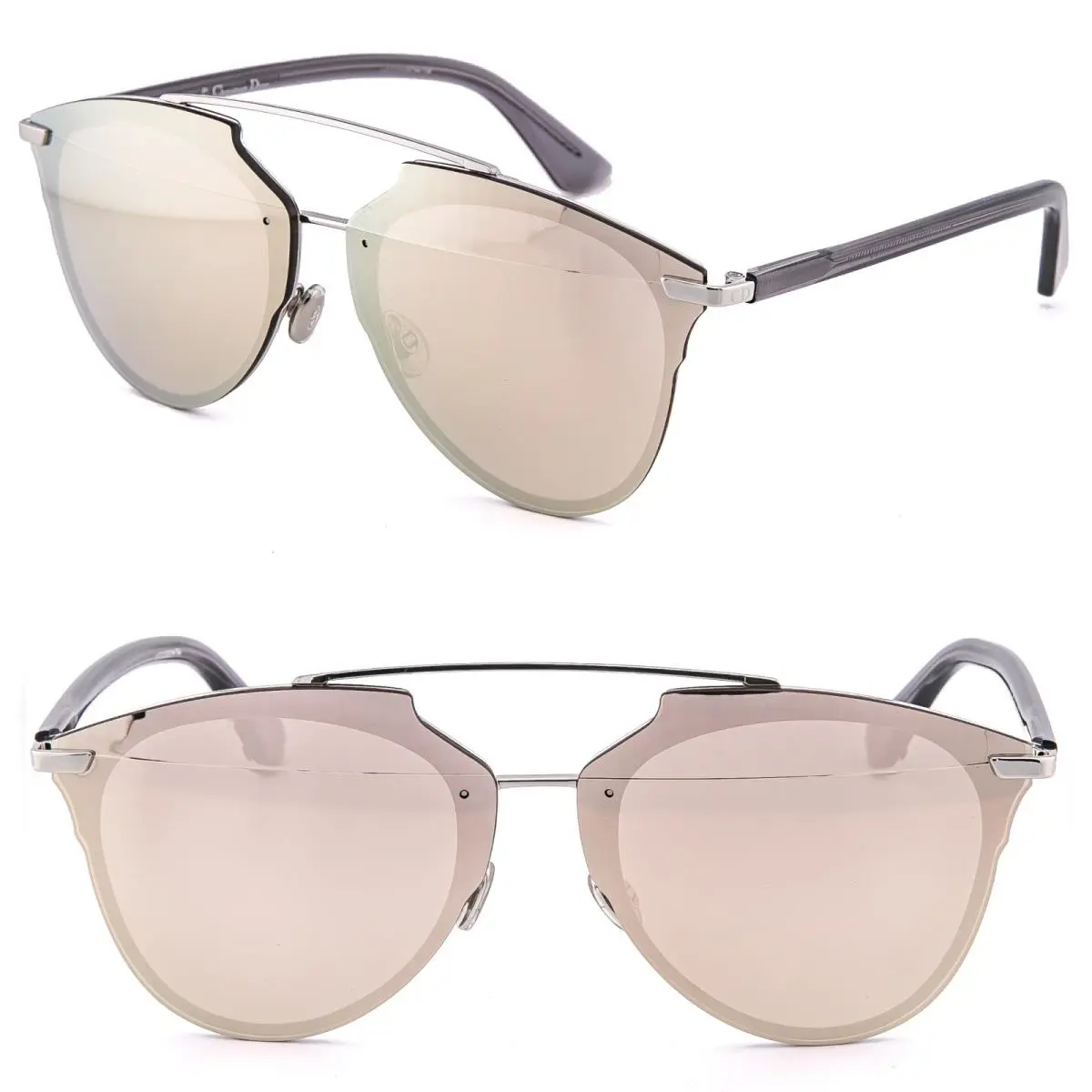 Christian  Reflected Prism Gray Rose Mirrored Pilot Sunglasses Reflectedp by Dior