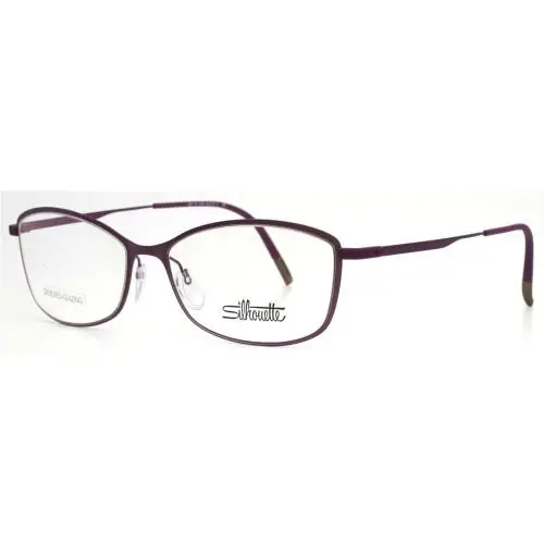 Silhouette 5531 75 4140 Violet Womens Semi Cat Eye Eyeglasses 52-15-135 B:33