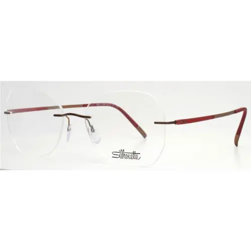 Silhouette 5540 JH 6040 Caramel Brick Womens Butterfly Eyeglasses 55-17-135