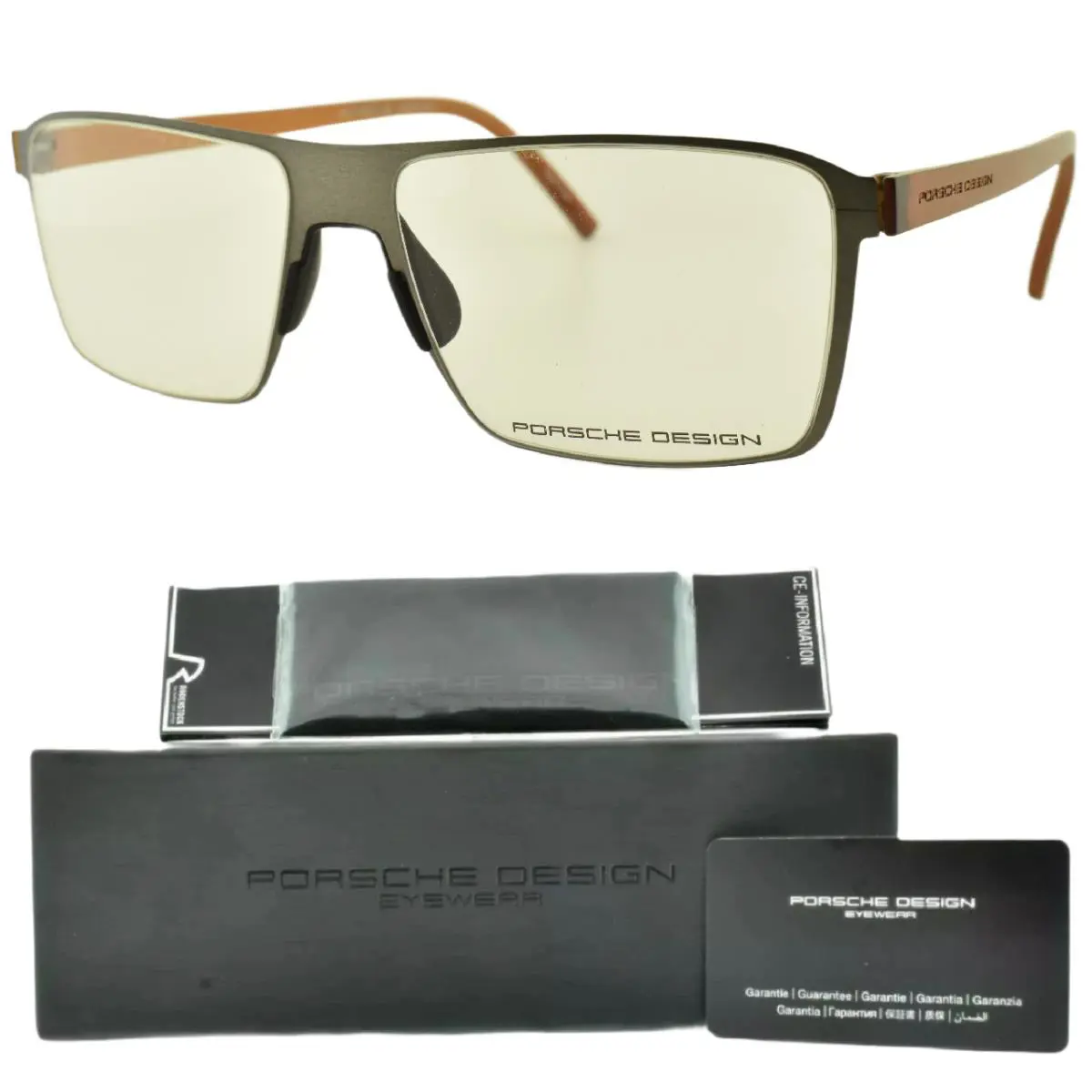 Porsche Design P`8309 B 54-16-140 Grey Rectangle Full Rim Mens Optical Frame