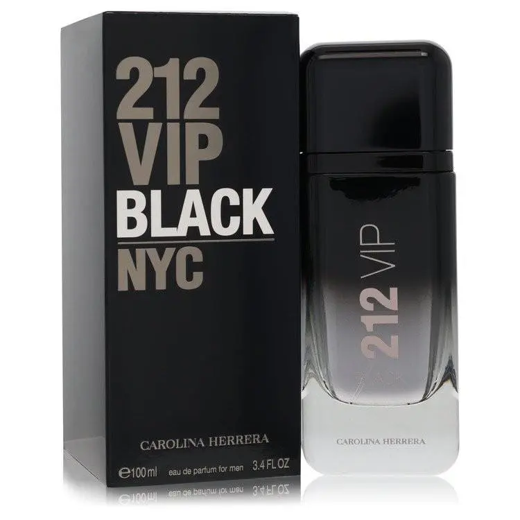 212 Vip Black by Carolina Herrera Eau De Parfum Spray For Men 3.4 Fl. oz