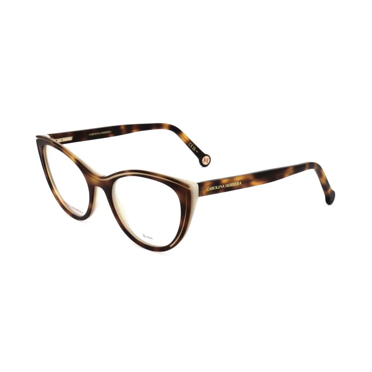 Carolina Herrera Women`s 53mm Havana White Eyeglasses HER0171-C9K-53 - Frame: Brown, Lens: No Color, Other Frame: Havana White