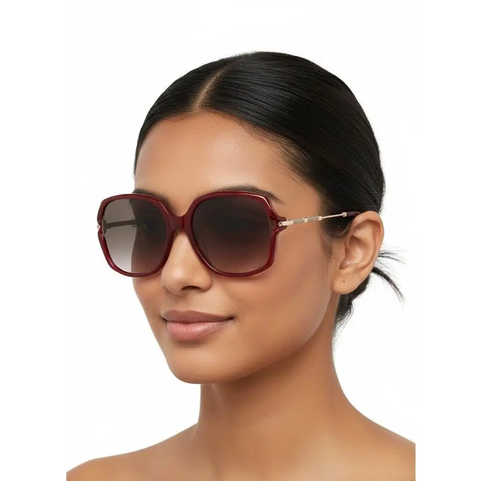 Carolina Herrera Women 58mm Square Sunglasses Burgundy