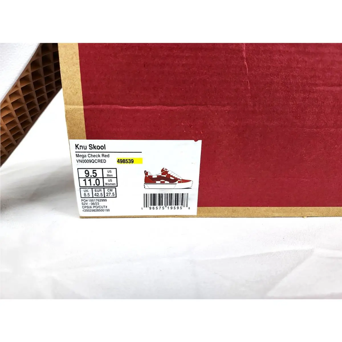 Vans shoes - VANS Knu Skool - Knu Skool - VN0009QCRED - Red and White, Manufacturer: Mega Check Red 14