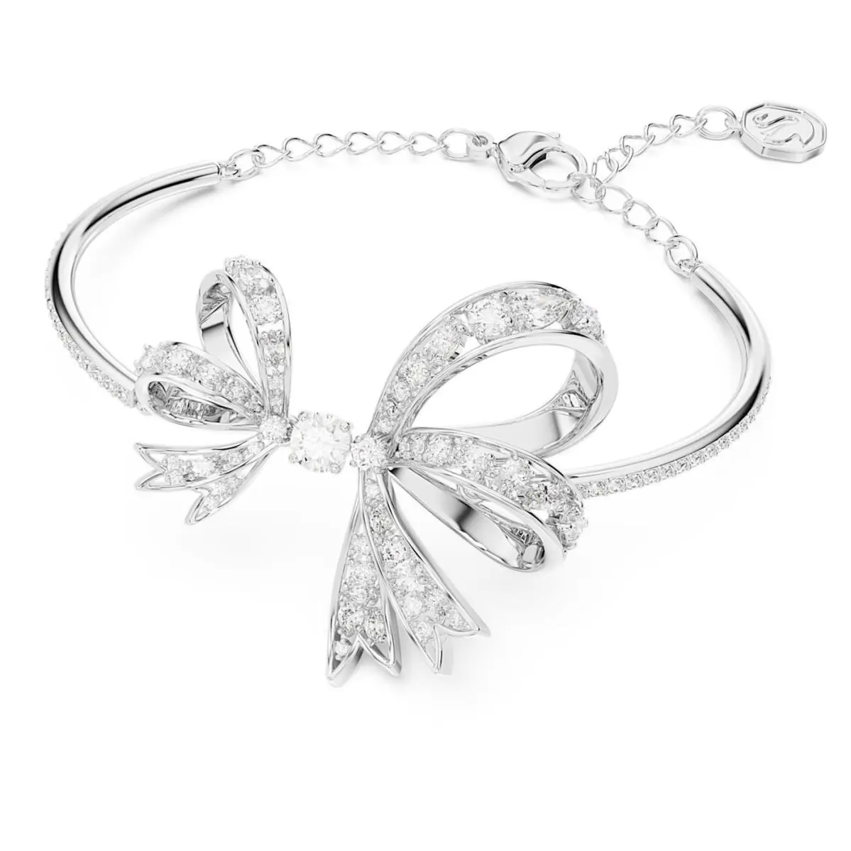 Swarovski Volta Bangle Bow White Rhodium Plated 5647563 Valentine`s Day Gift