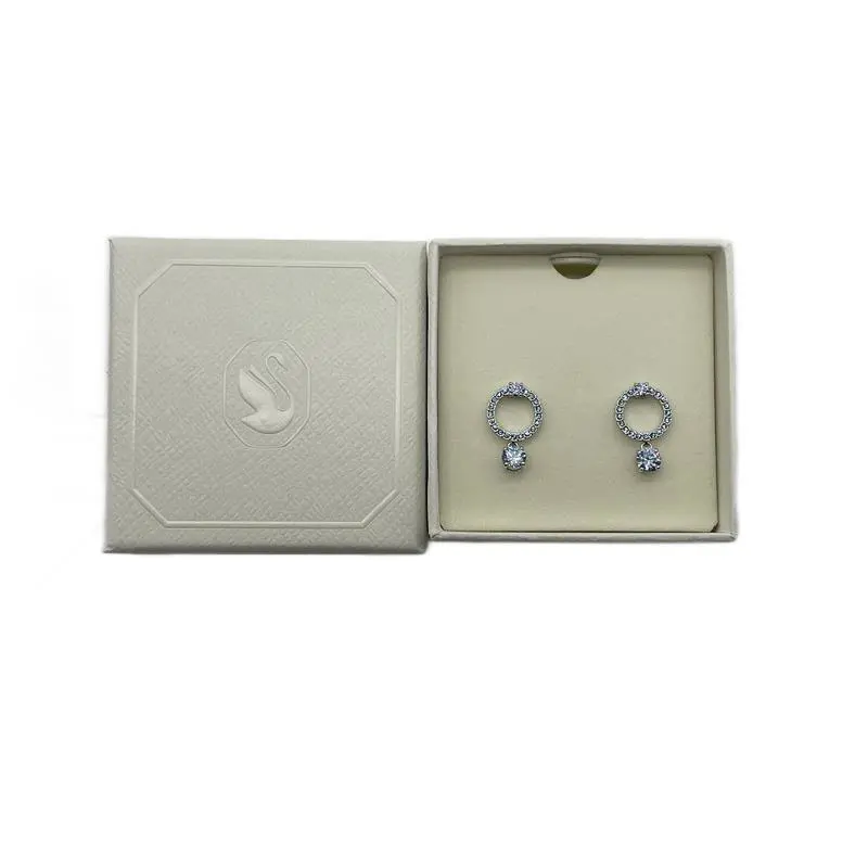 Attract Drop Earrings Blue Crystal by Swarovski