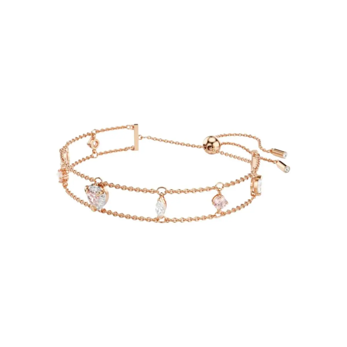 Swarovski 5492243 Heart Shape Crystal Rose Gold Plated Bracelet