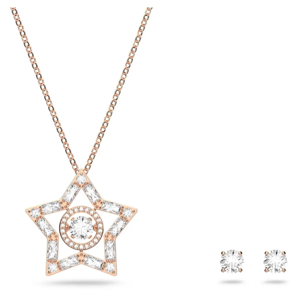 Swarovski Stella Set Mixed Cuts Star White Rose Gold-tone Plated 5622730