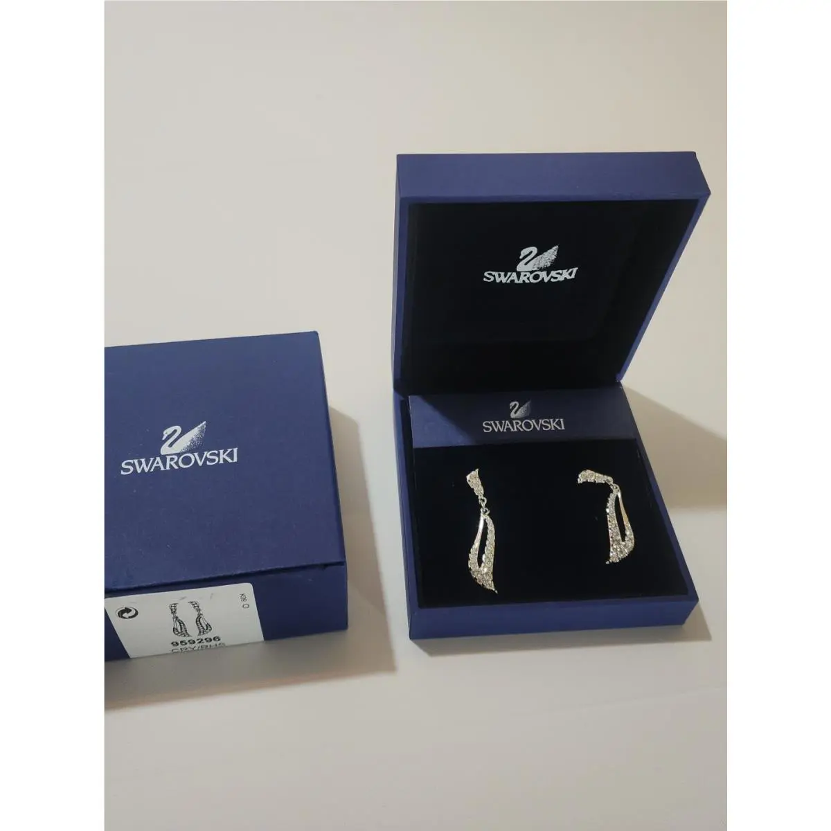 Swarovski Swoop Earrings Clear Crystal Pave 959296