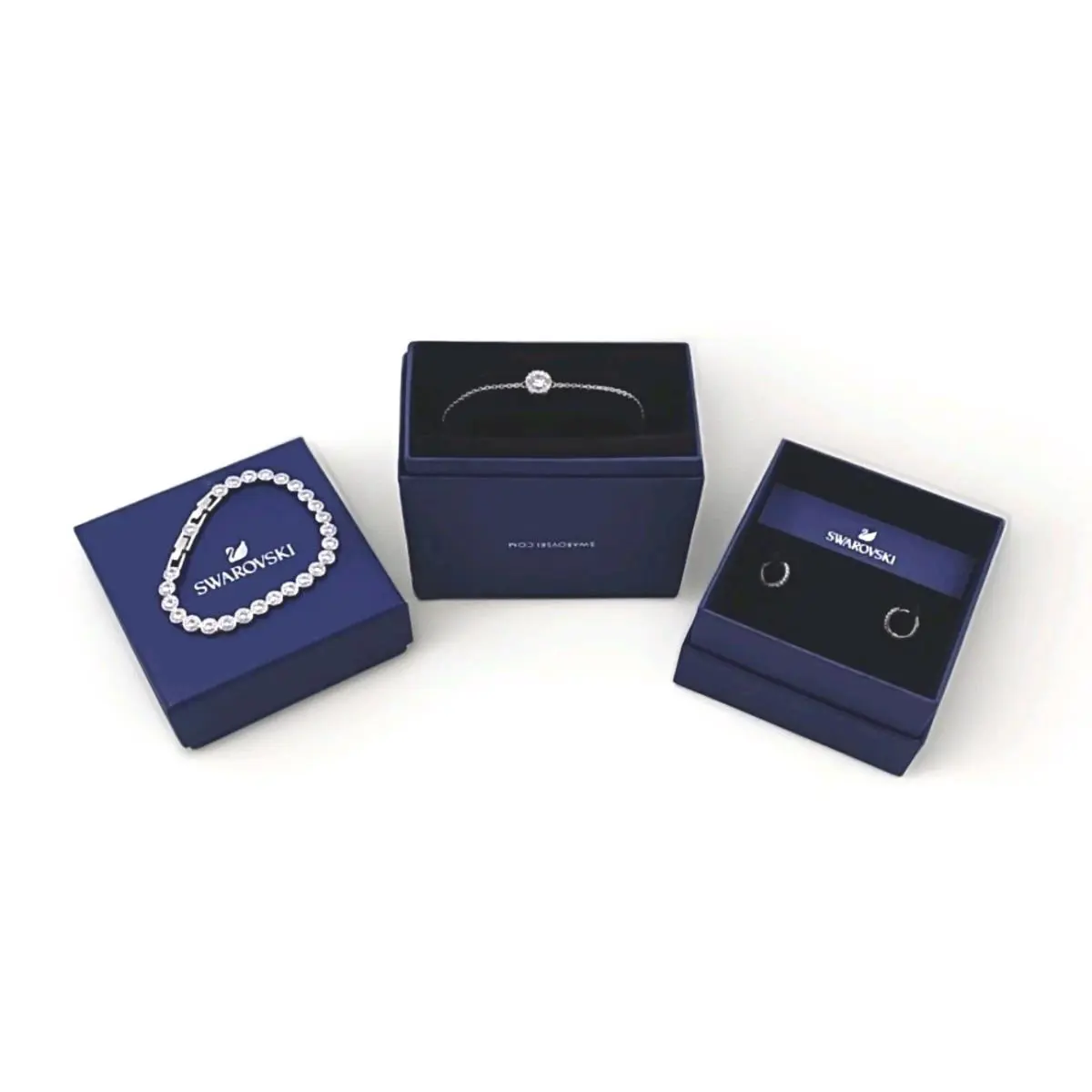 Swarovski Assorted Jewelry-earings+bracelet - with Boxes - Z1-C1