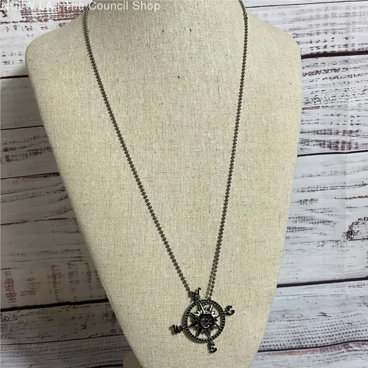 Swarovski x Disney Pirate Compass Ship Wheel Pendant Necklace