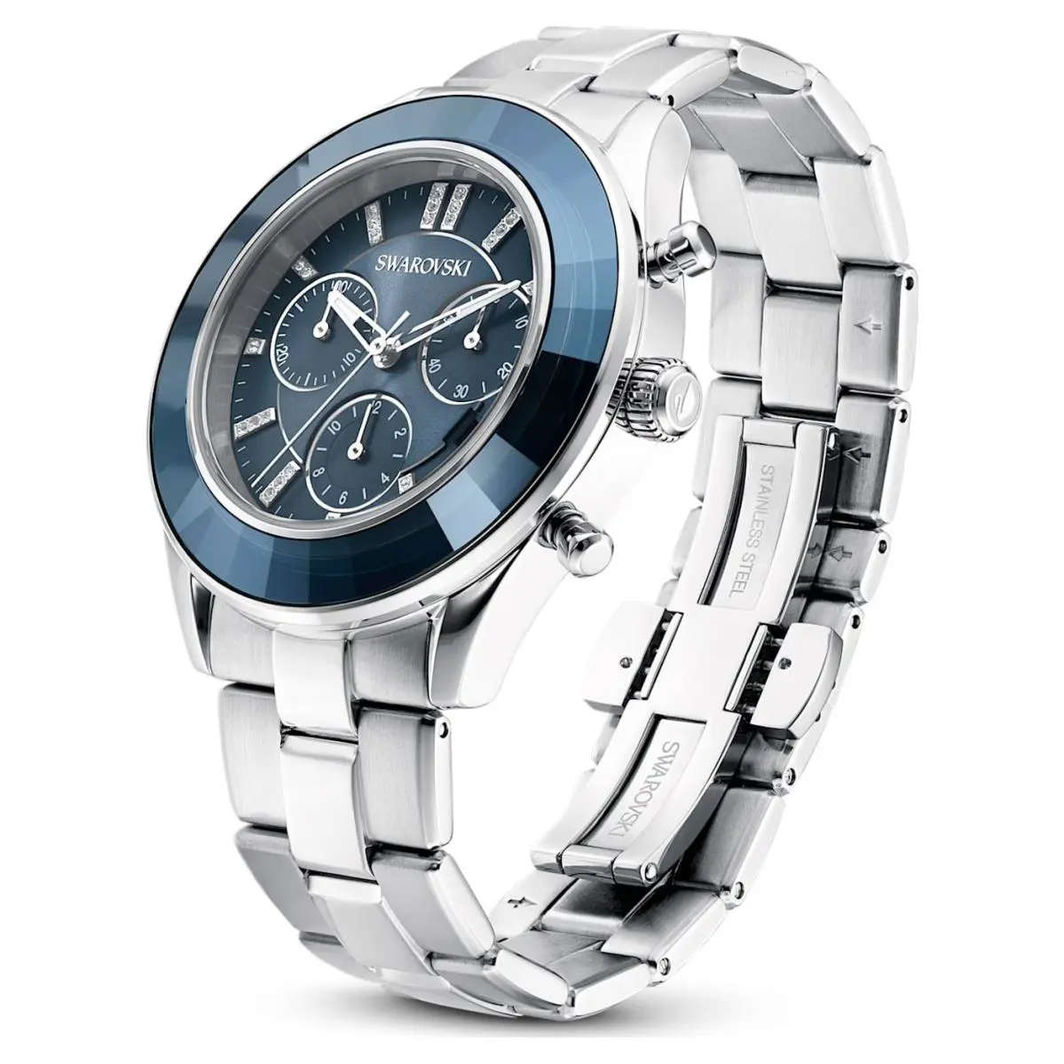 Swarovski Octea Lux Sport Watch Swiss Made Metal Bracelet Blue 5610481