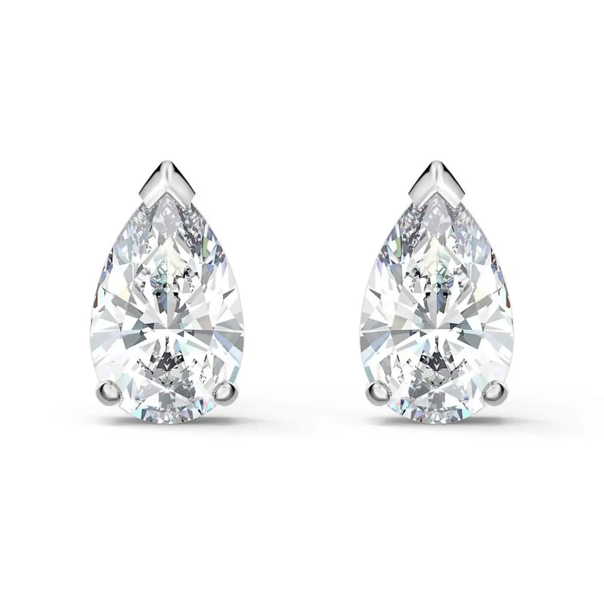 Swarovski Attral Stud Pierced Earrings Pear Cut White 5563121