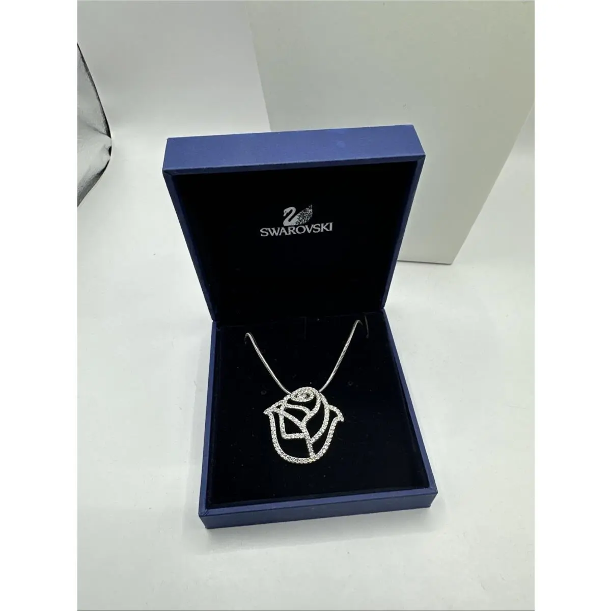 Swarovski Crystal Rose Flower Pendant Jewelry Necklace Gift 18 Cha