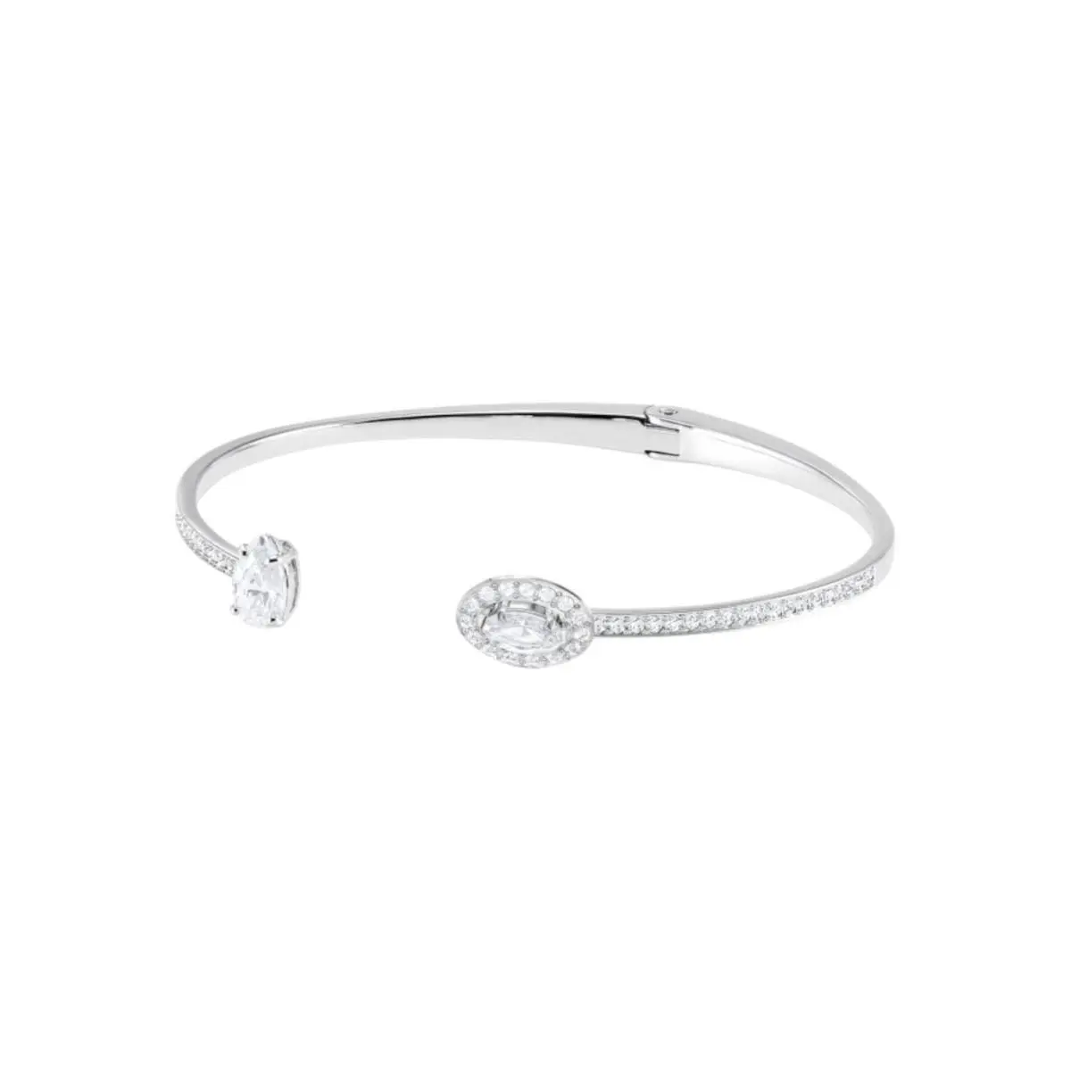 Swarovski 5416190 Attract White Rhodium Plated Cuff Bracelet