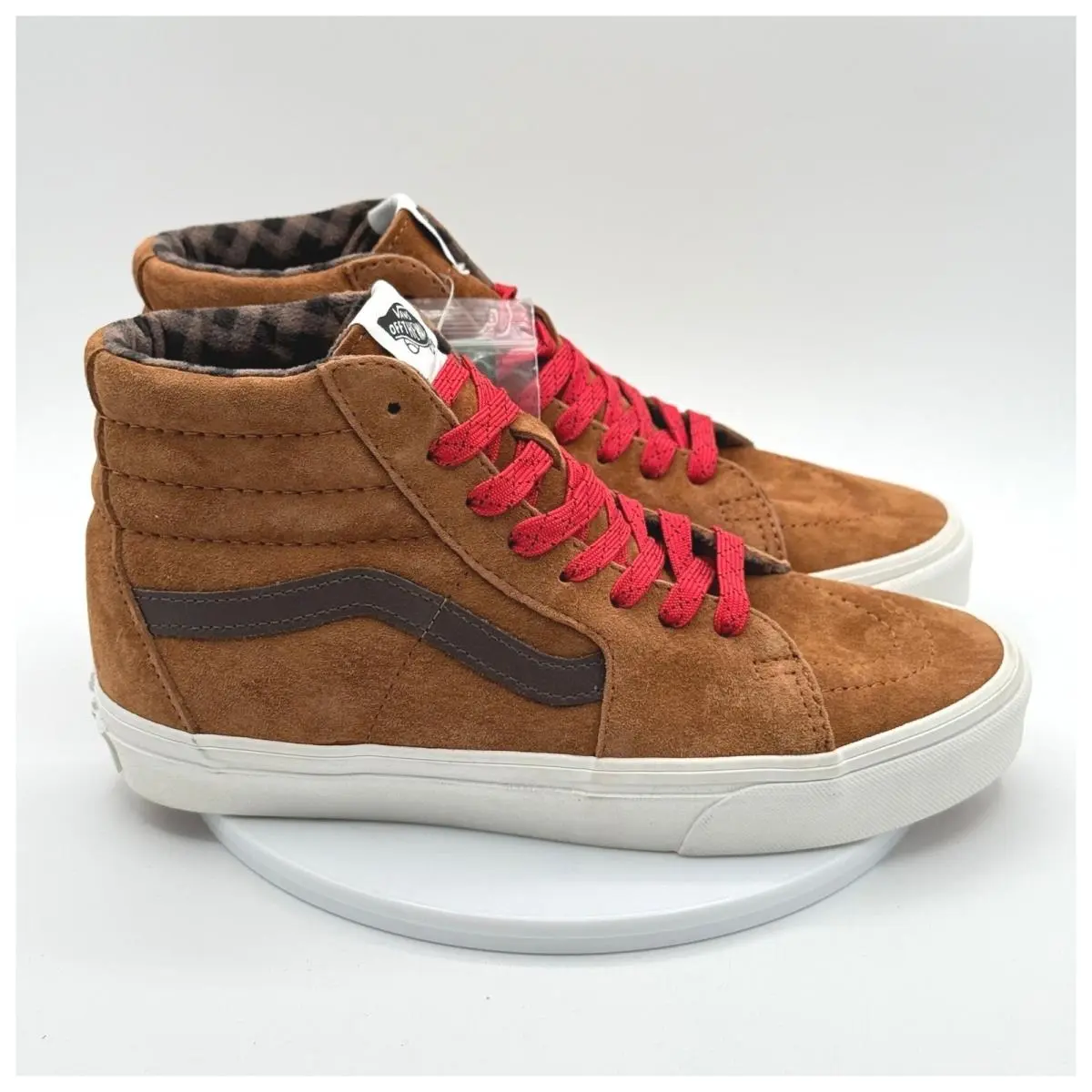 Vans Sk8-Hi Suede Size 6.5 Mens 8.0 Womens Waterproof Heiq Glazed Ginger Brown