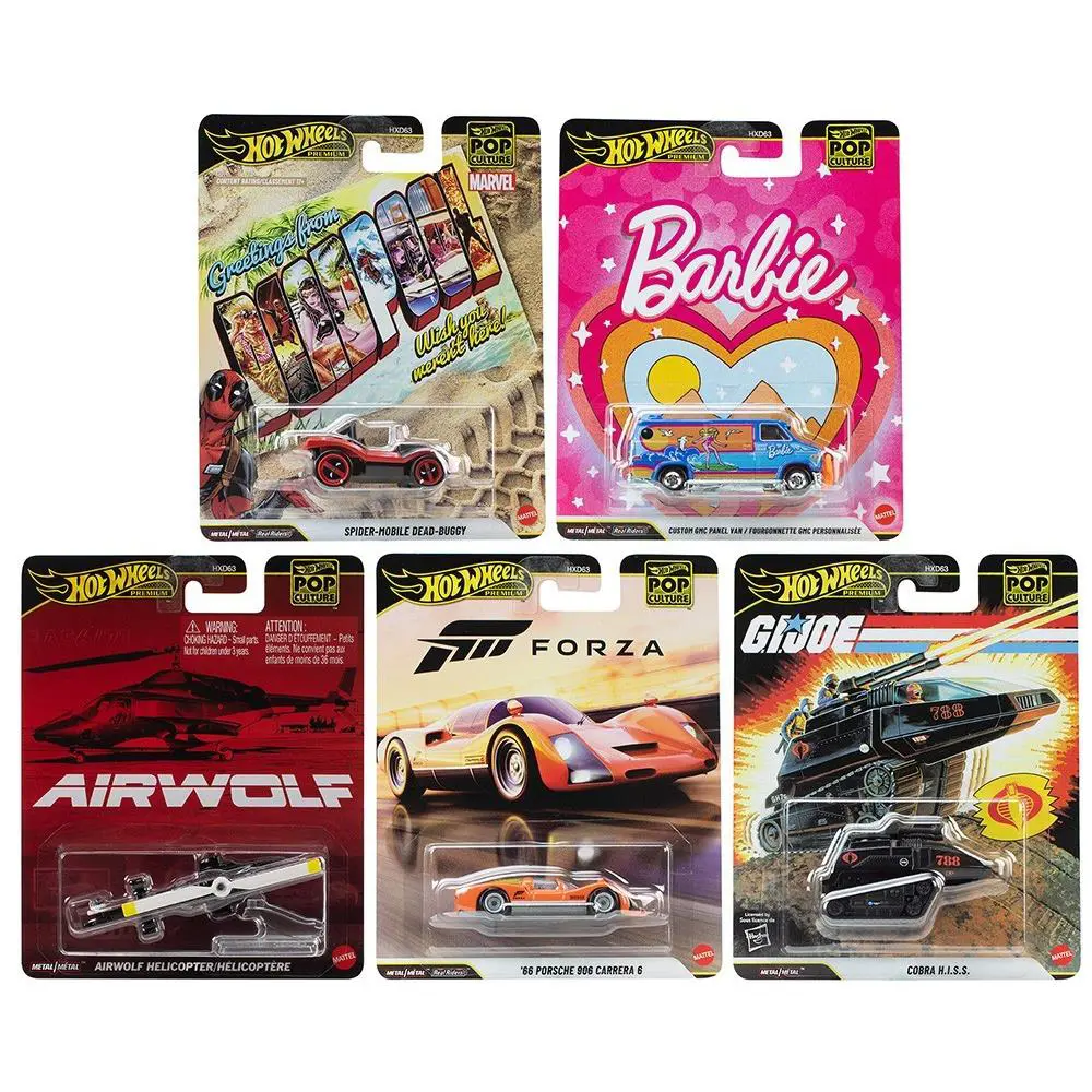 Hot Wheels Premium 2026 Pop Culture Q Case Set of 5 Cars HXD63-956Q