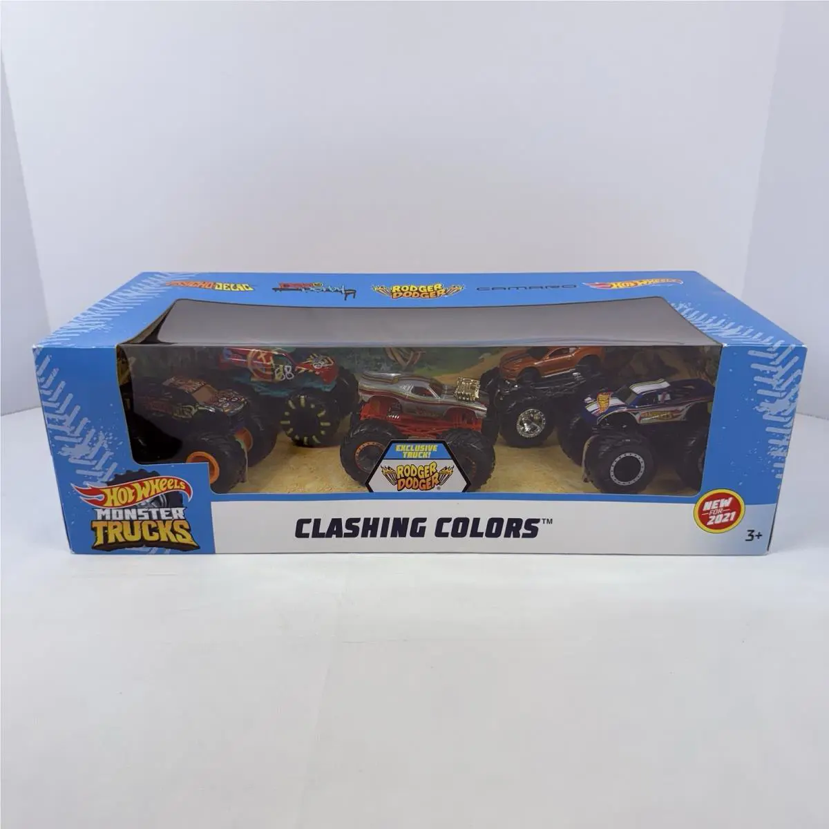 Hot Wheels Monster Trucks Clashing Colors w/ Exclusive Rodger Dodger Mattel