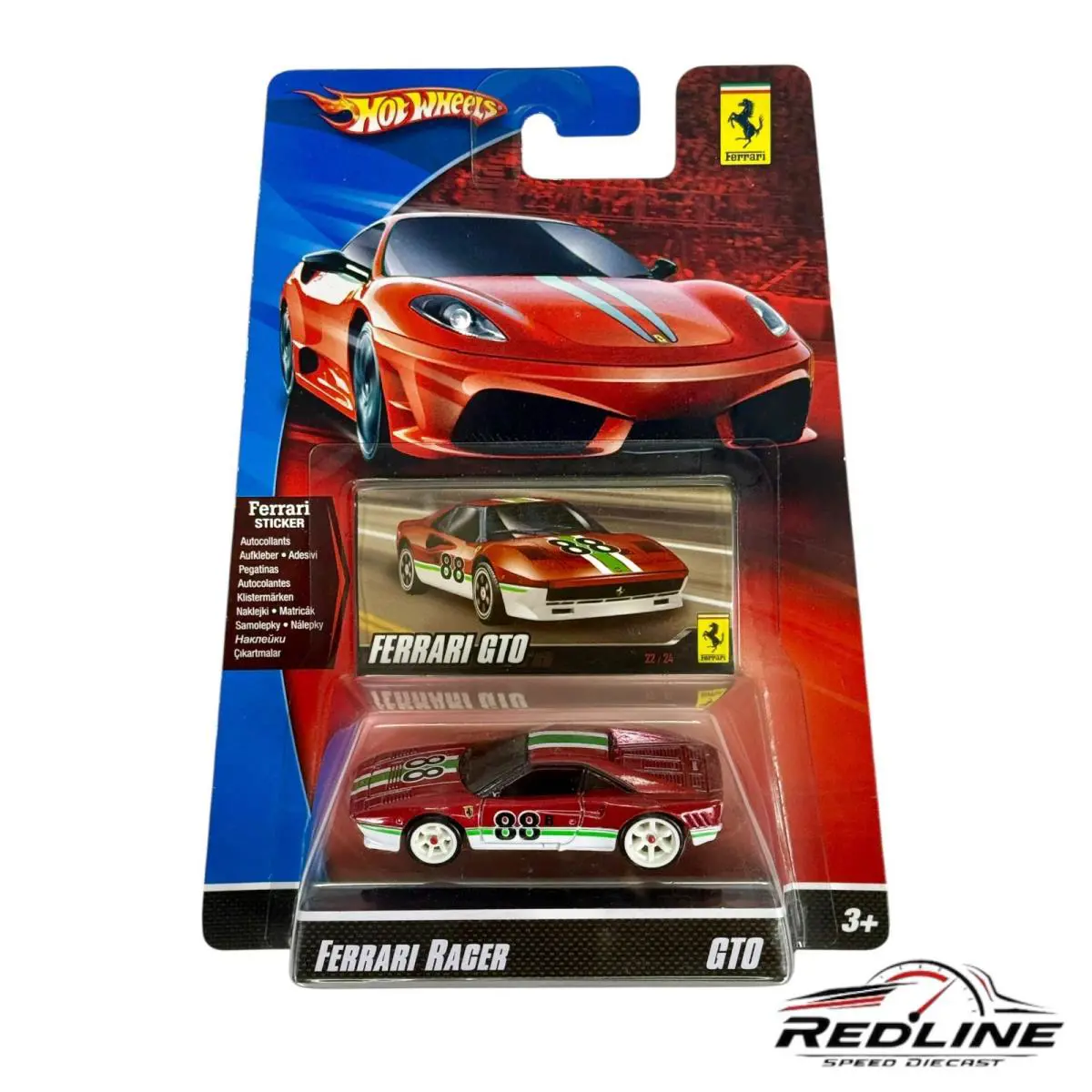 Hot Wheels Ferrari Racer 288 Gto Burgundy 1:64