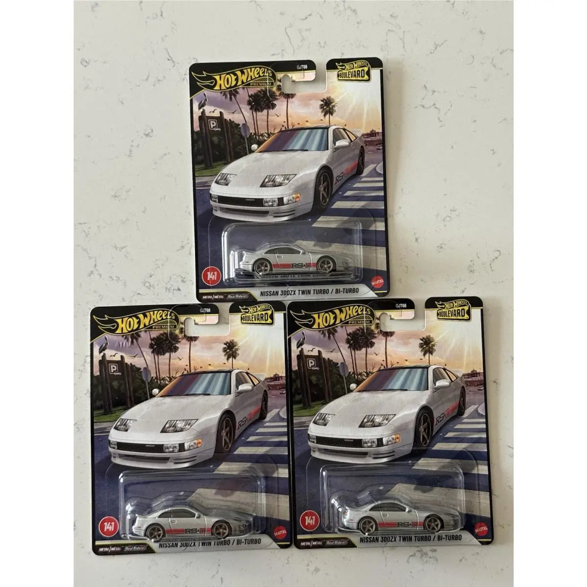 Hot Wheels Premium Boulevard Nissan 300ZX Twin Turbo Real Riders Lot of 3