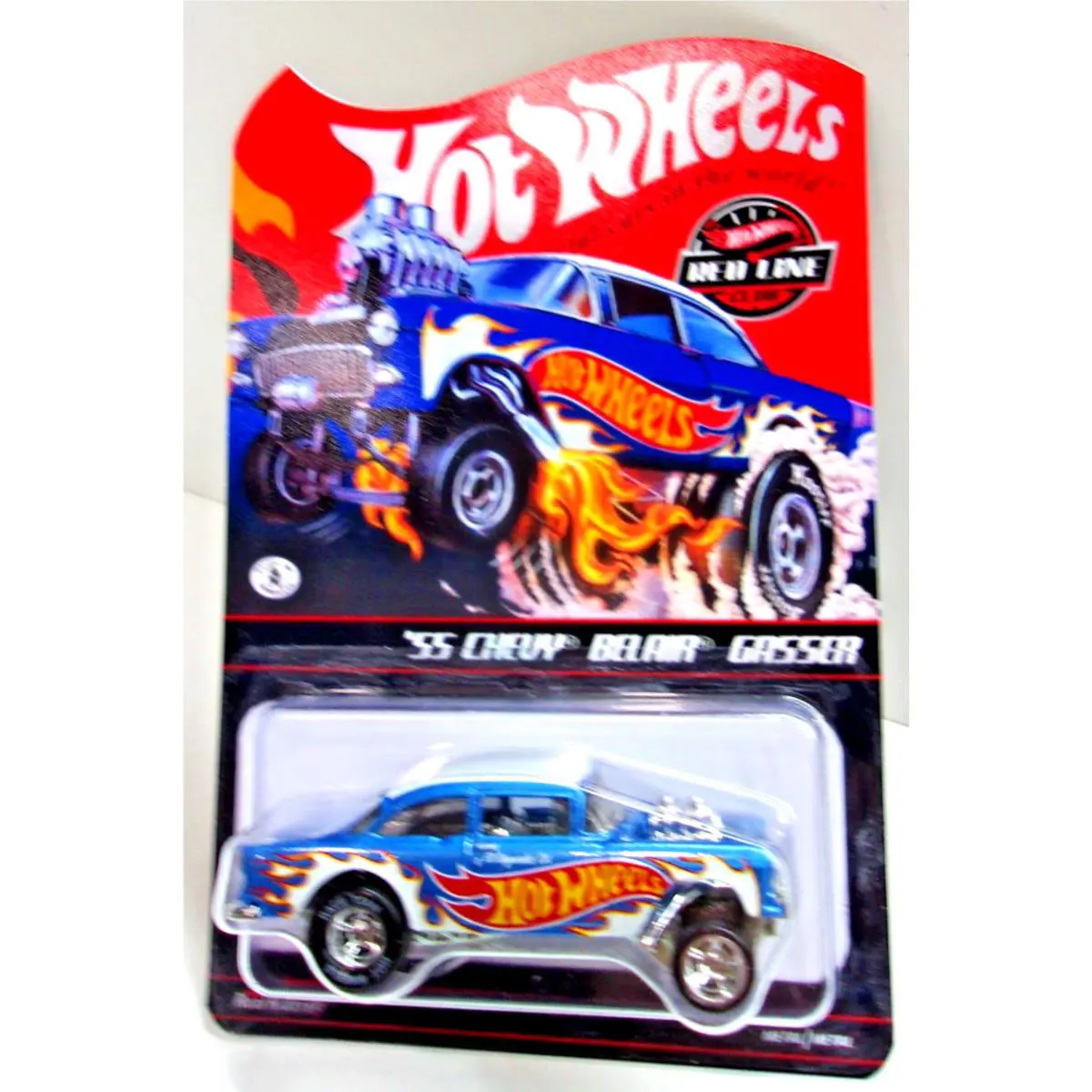 Custom Hot Wheels Custom 1955 Chevy Bel Air Gasser Red Line Truck