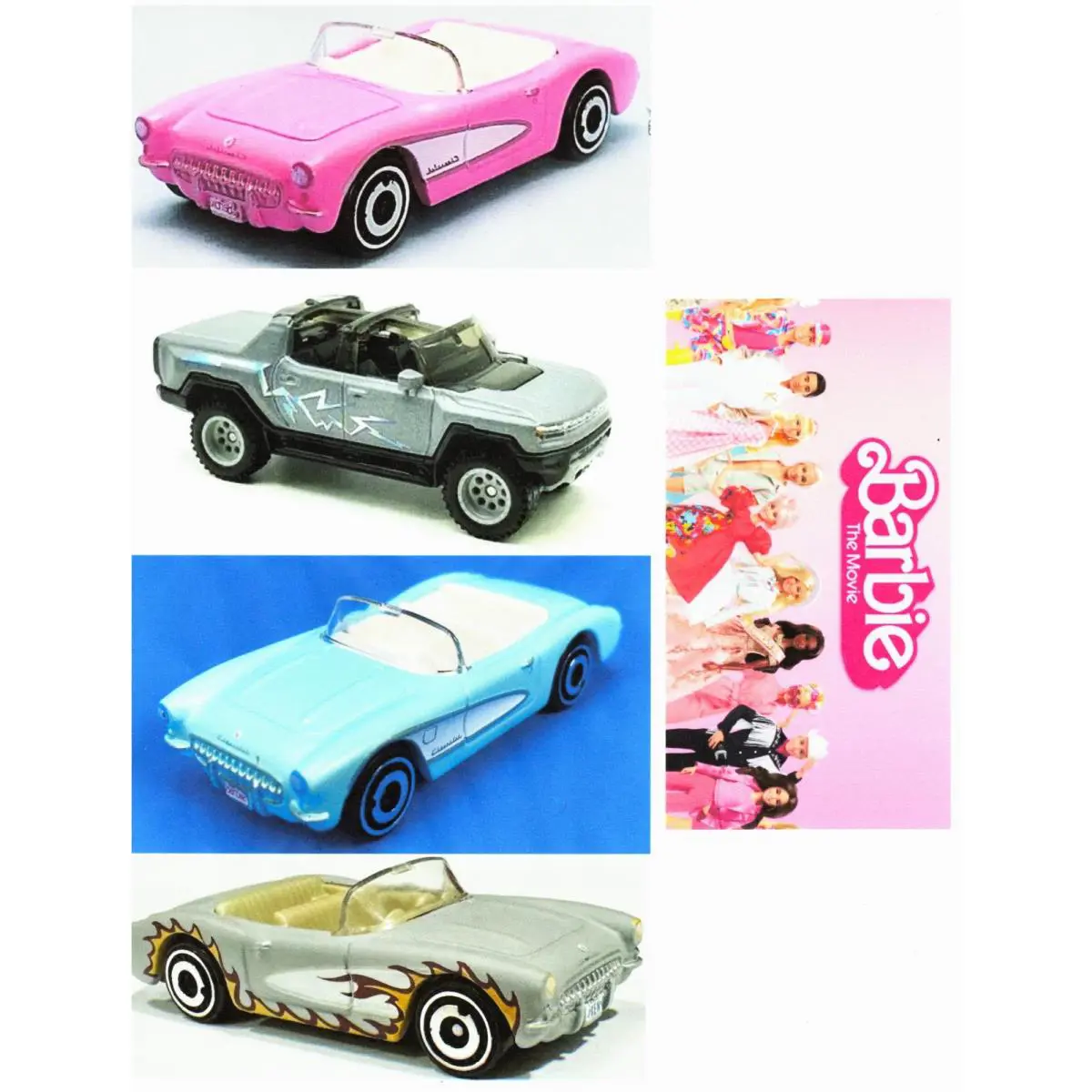 2023 Mattel Barbie The Movie Hot Wheels 4-PACK -sealed