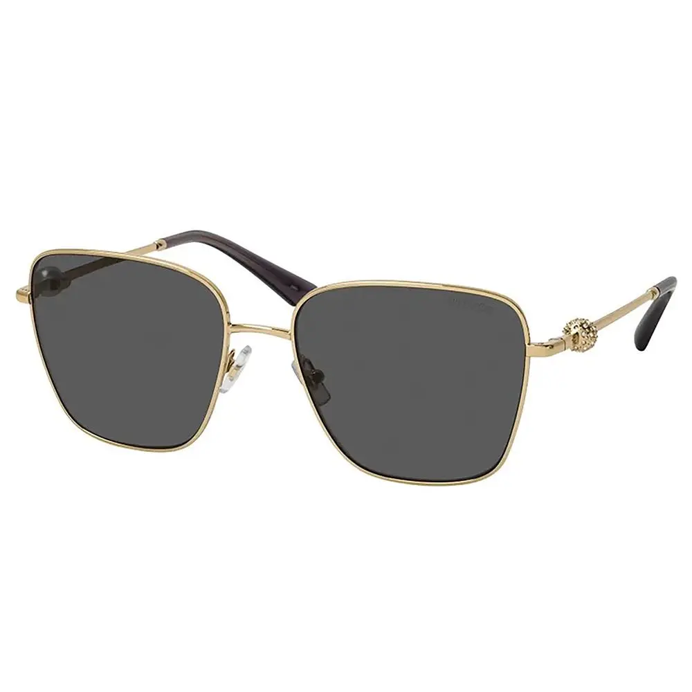 Jimmy Choo JC 4005HB 300687 Pale Gold Metal Pillow Sunglasses Grey Lens