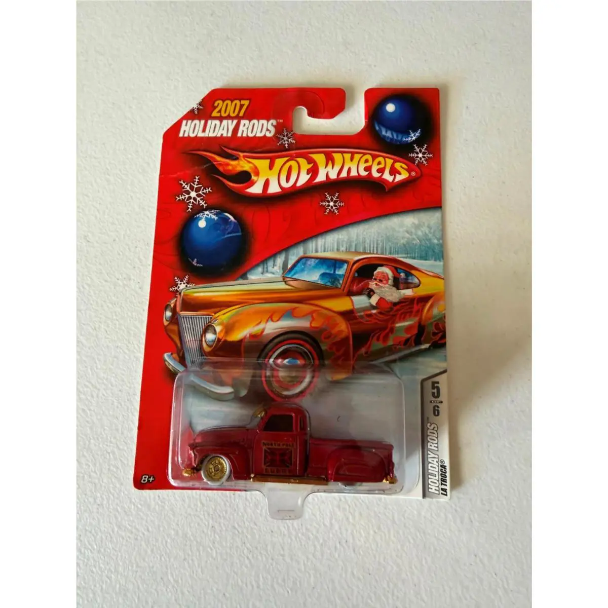 Hot Wheels 2007 Holiday Rods Series Silver La Troca Red 5 of 6 Vhtf F54