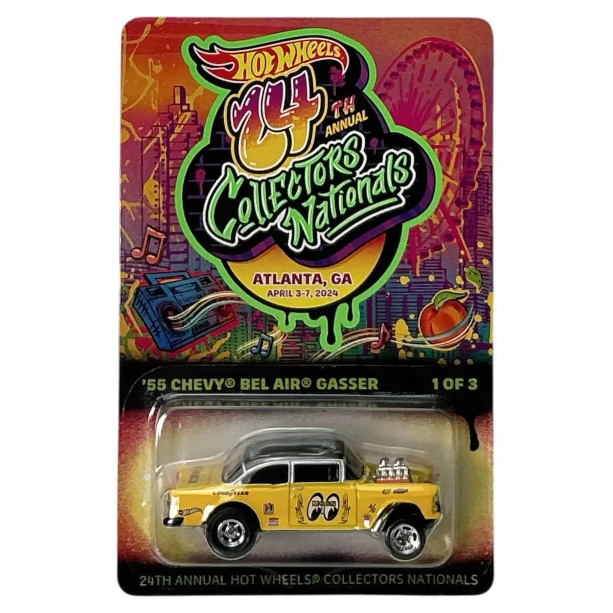 Hot Wheels 55 Chevy Bel Air Gasser 2024 Convention Mooneyes Car 5677/6200