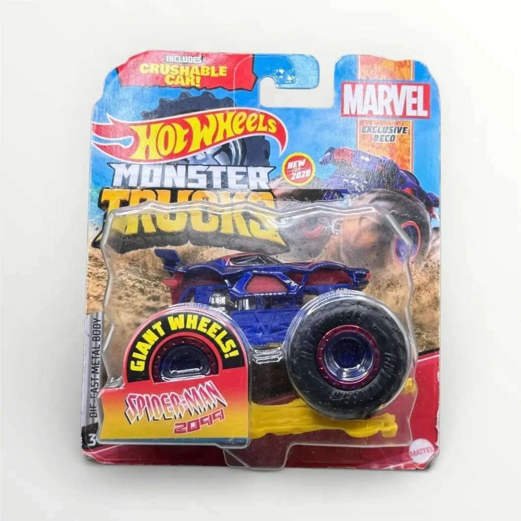 Hot Wheels Monster Trucks Spider-man 2099 Marvel Exclusive Deco Crushable Car