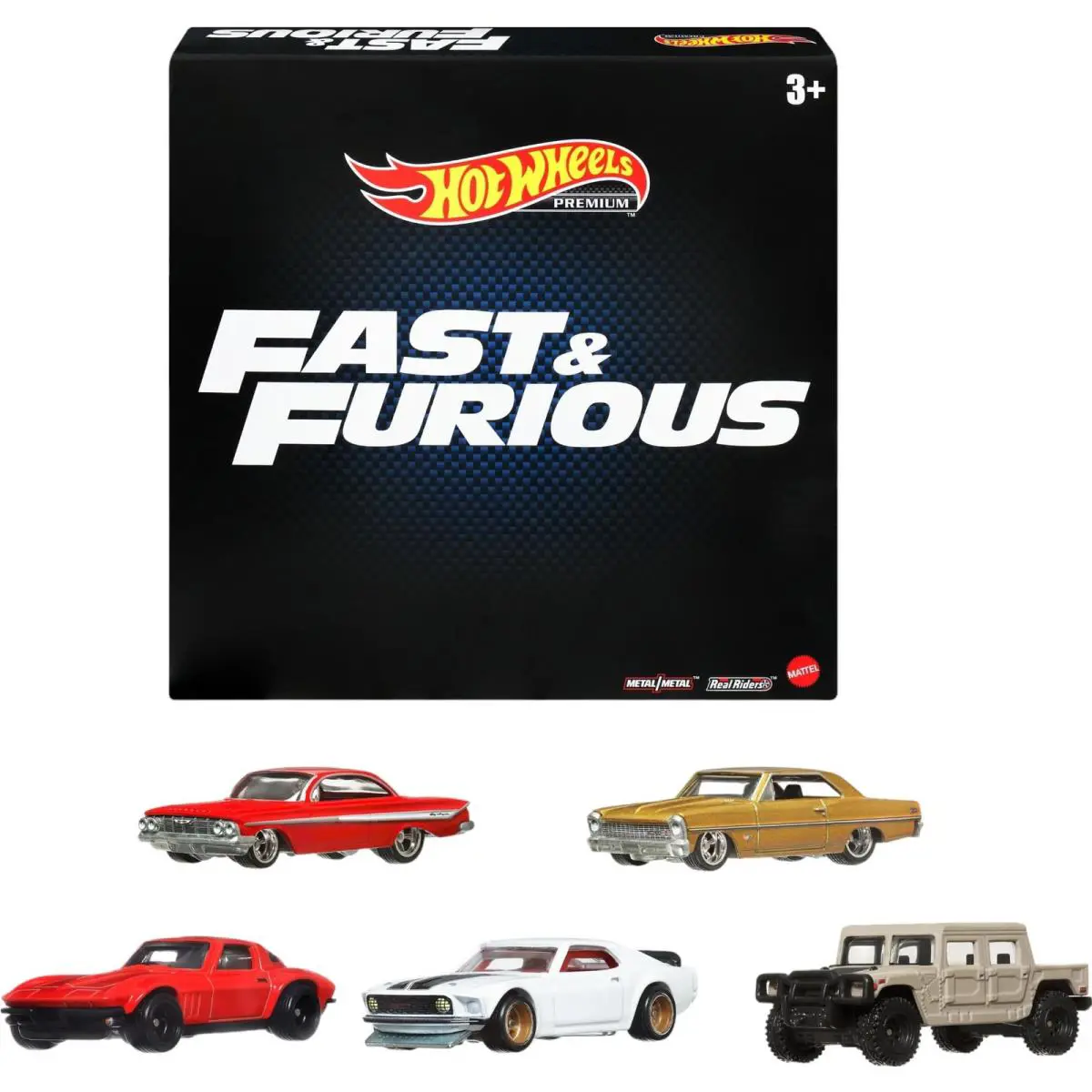 Cars Premium Fast Furious 1:64 Scale 5-Pack Die-cast Toy Cars For