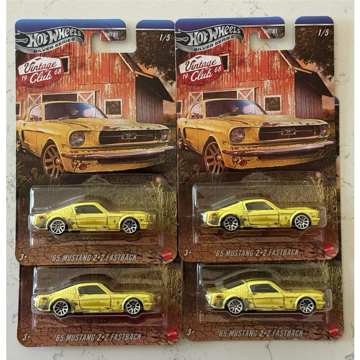 Hot Wheels 2025 Silver Barn Series 1968 Vintage Club ‘65 Mustang Fastback Lot/4