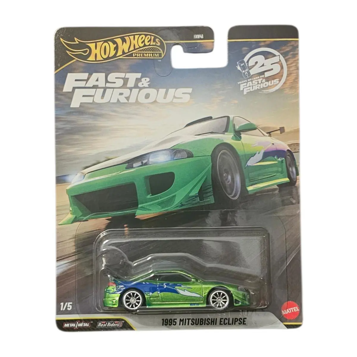2026 Hot Wheels Premium 25 Years Fast Furious 1995 Mitsubishi Eclipse Chase - Green