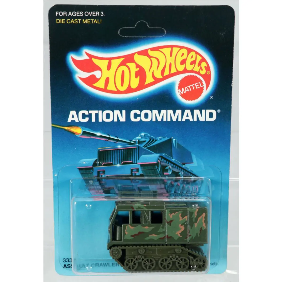Hot Wheels Assault Crawler Action Command Series - 3338 Nrfp 1986 Olive 1:64
