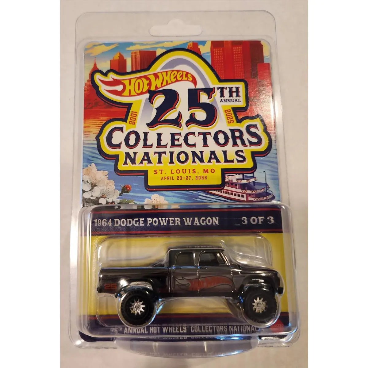 2025 Hot Wheels 25th Nationals Finale Car 1964 Dodge Power Wagon 3666 of 4000