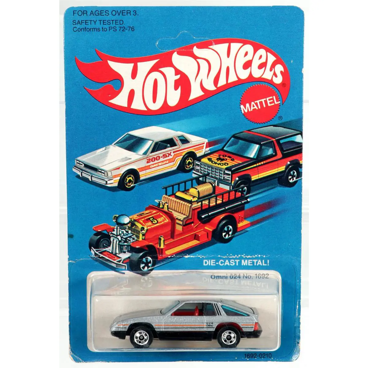 Hot Wheels Omni 024 - 1692 Never Removed From Pack 1981 Gray 1:64 Un-punched