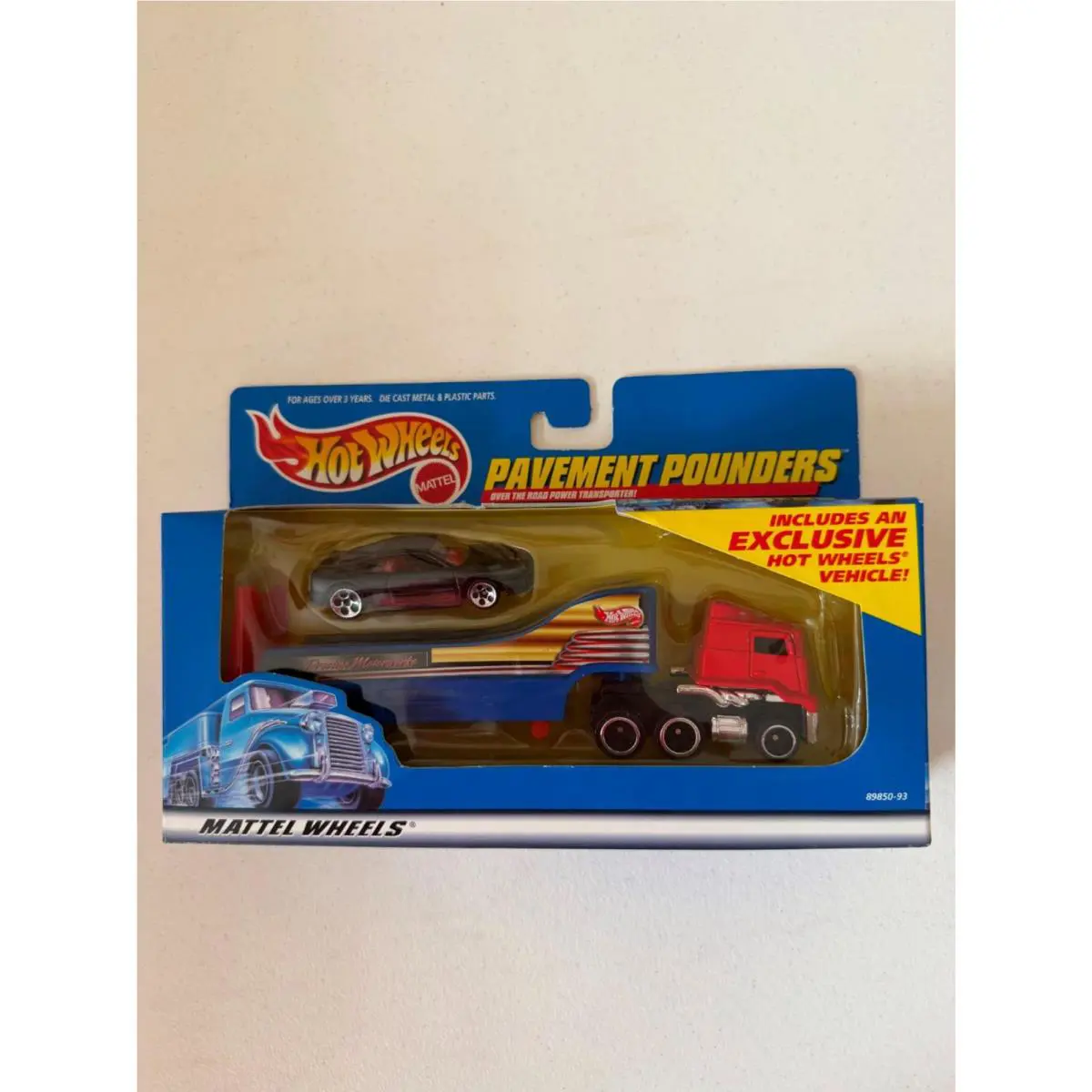 Hot Wheels Pavement Pounders Black Ferrari 348 Variation Red Interior Z9