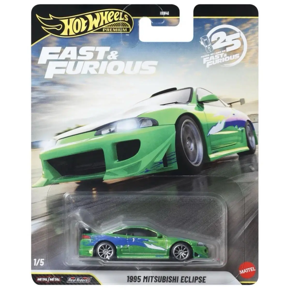 Hot Wheels 1995 Mitsubishi Eclipse Fast Furious 25TH Anniversary Premium 2026