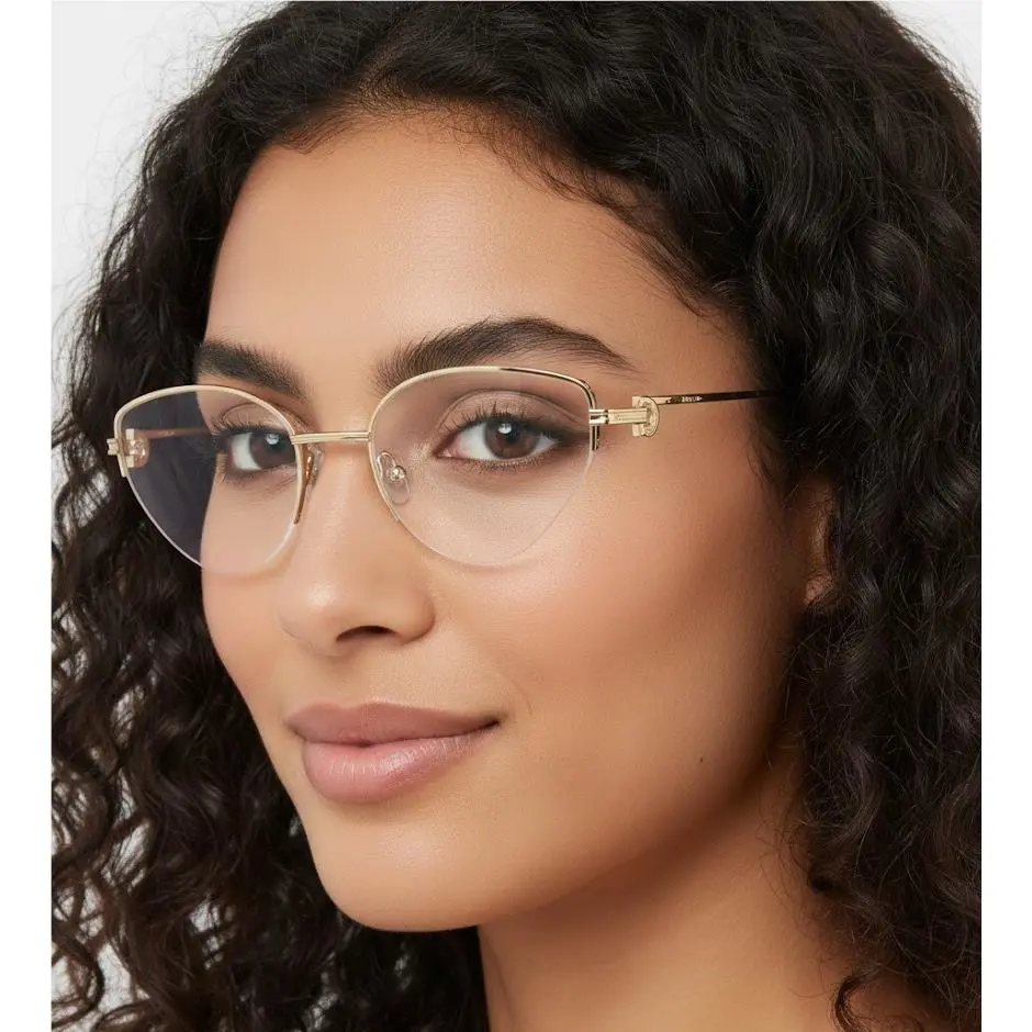 Cartier Cat Eye-frame Metal Eyeglasses Women Fashion