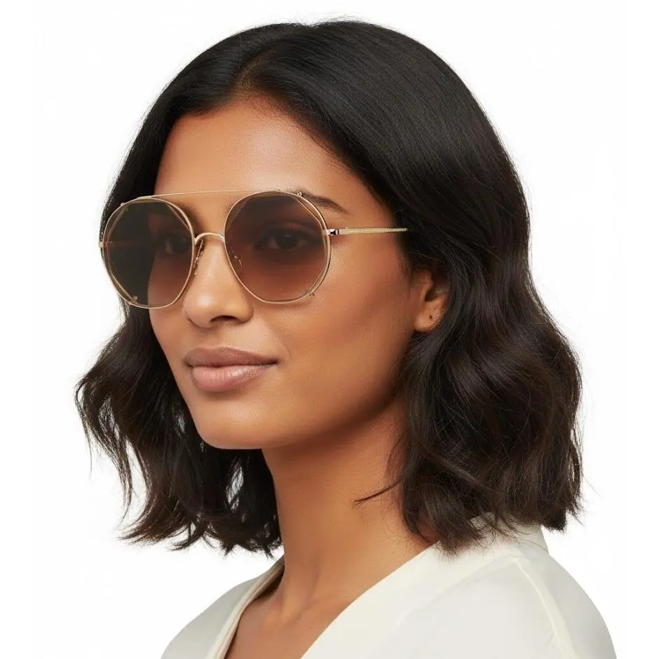 Round-frame Metal Sunglasses Women Fashion by Chloé