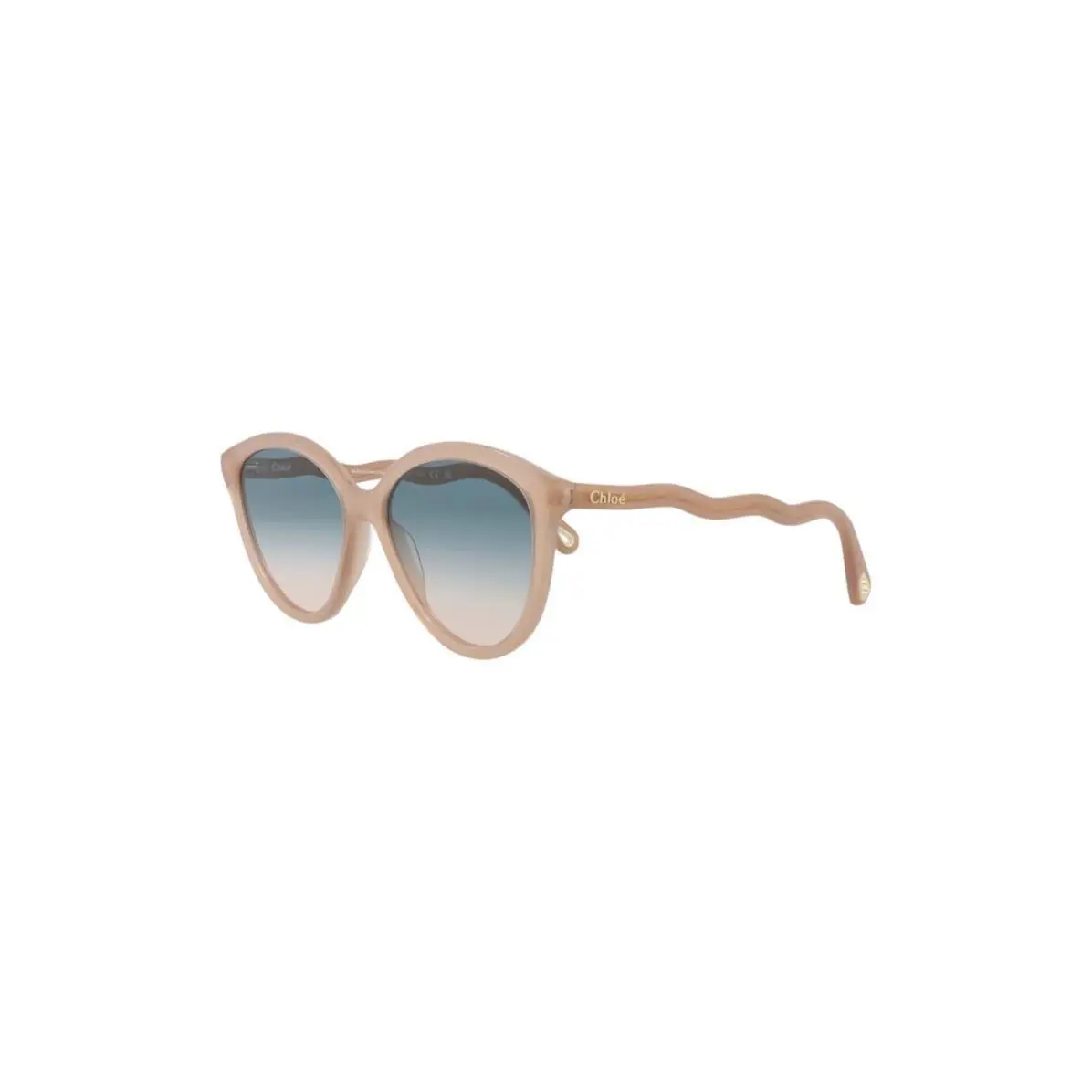 Chloé Women 57mm Round Sunglasses Beige/ Teal