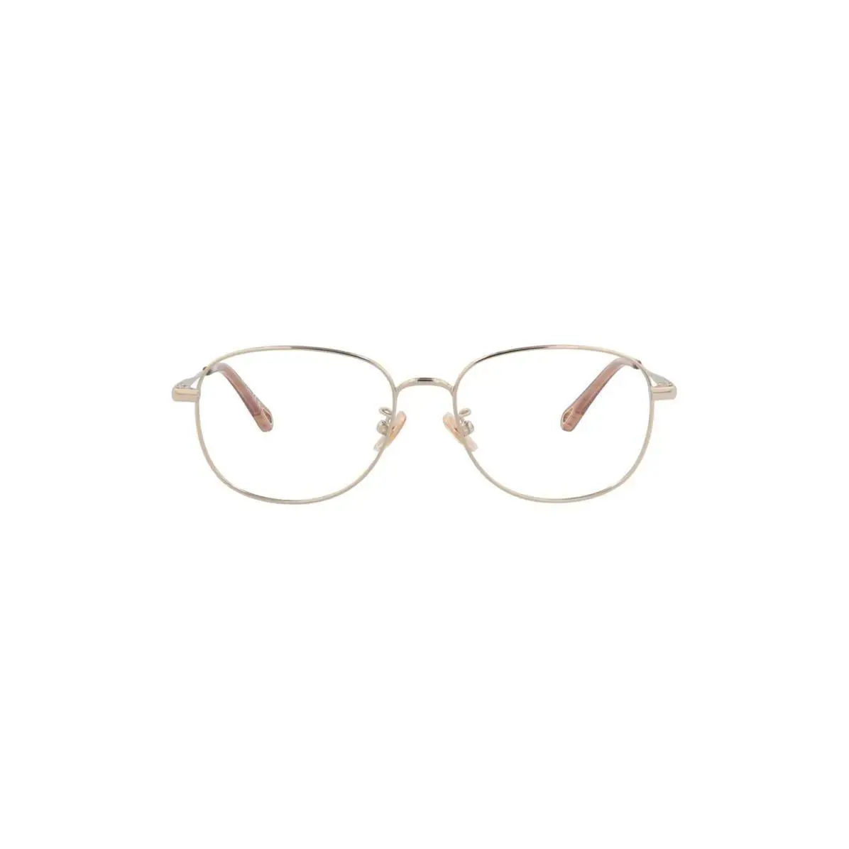 Chloé Women 53mm Round Optical Glasses Gold Gold Transparent