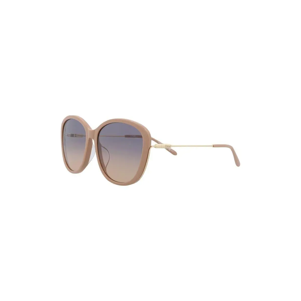 Chloé Women 59mm Round Sunglasses Beige Gold Blue