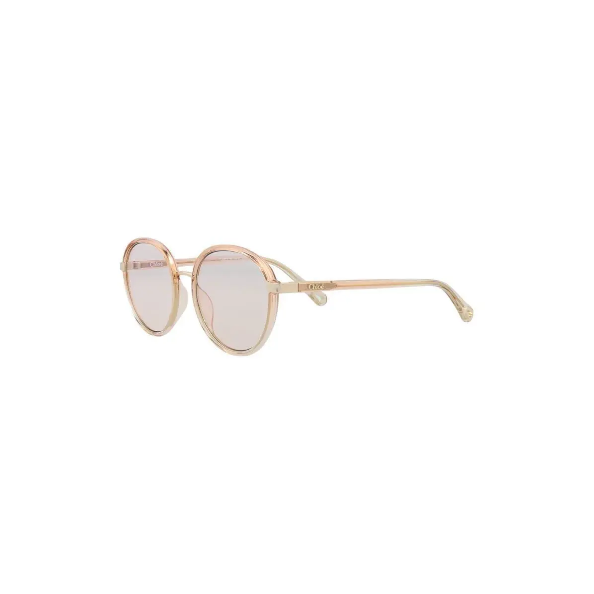 Women 51mm Fashion Round Sunglasses Orange Orange Transparen by Chloé