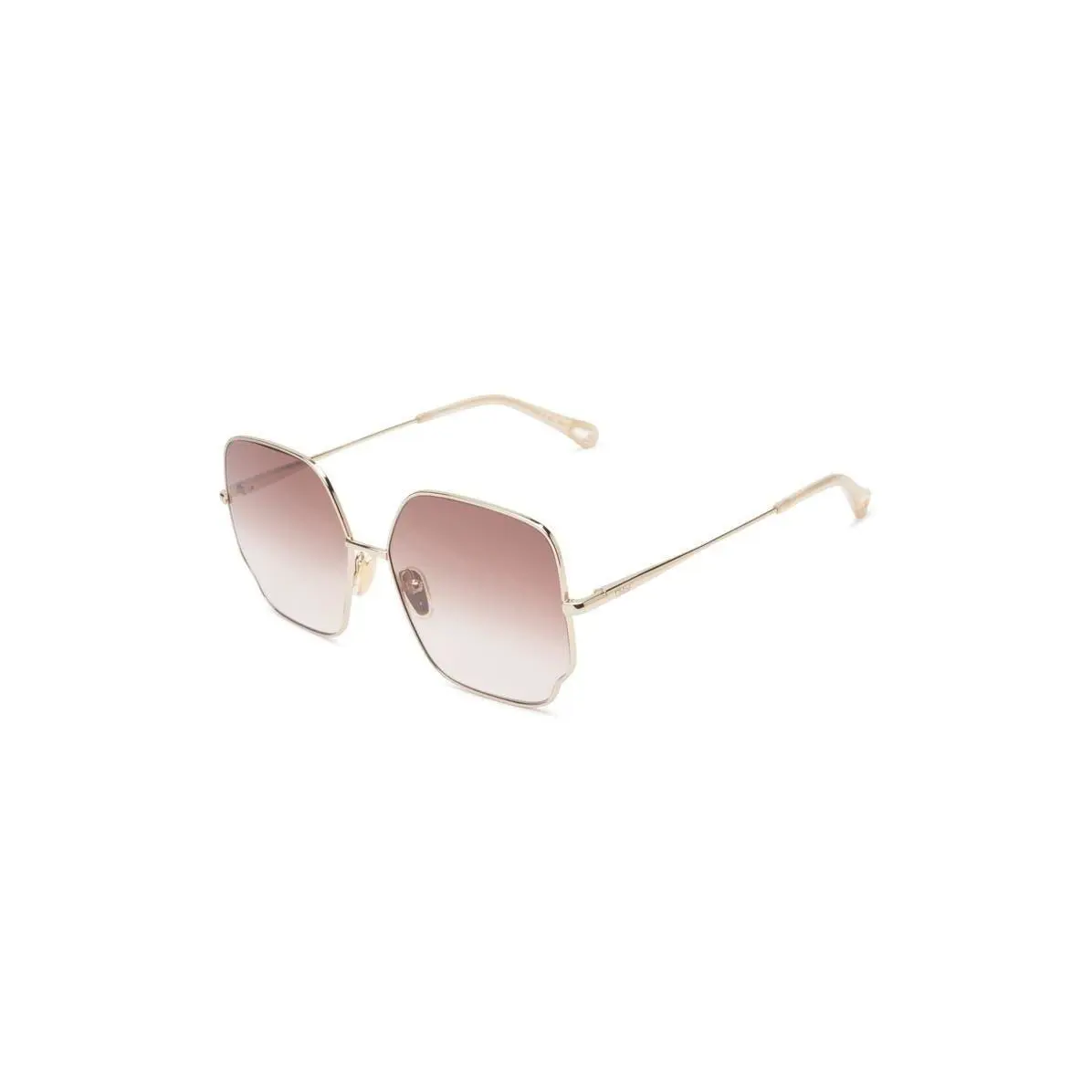 Chloé Women 60mm Square Gradient Sunglasses Gold Gold Brown